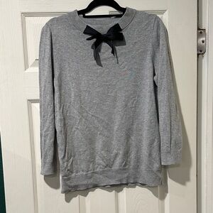 J. Crew Gray Sweater with Bow